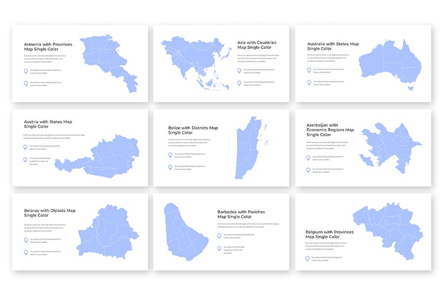 地理位置地点标记展示规划Keynote模板 - 顶尖PPT