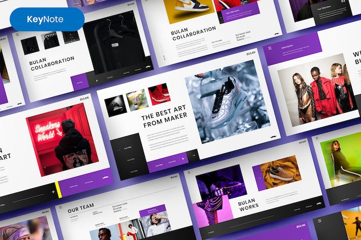 多彩图片展示商务提案Keynote模板 - 顶尖PPT