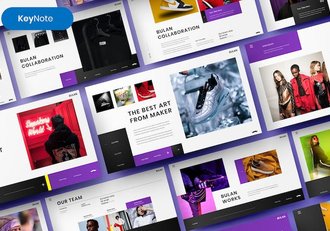 多彩图片展示商务提案Keynote模板 - 顶尖PPT