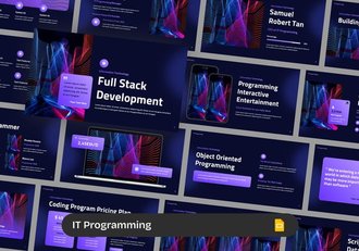 IT数字化科技AI智能PPT模板 - 顶尖PPT