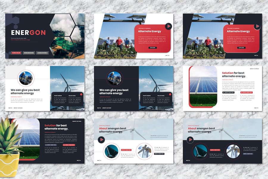 备用电源能源供应管理PPT模板 - 顶尖PPT