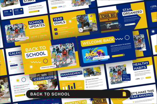 开学季回学校主题活动PPT模板 - 顶尖PPT