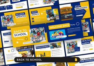 开学季回学校主题活动PPT模板 - 顶尖PPT