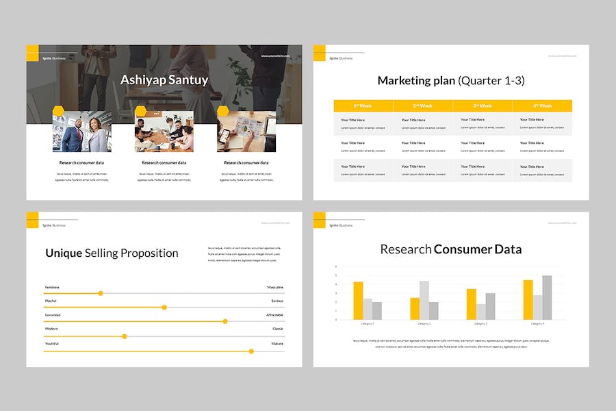 点燃创意商务广告营销推介PPT模板 Retry - 顶尖PPT