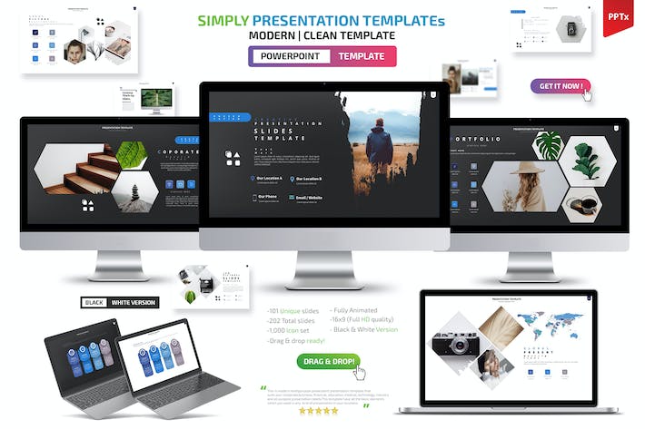 极简设计风格展示演讲方案PPT模板 - 顶尖PPT