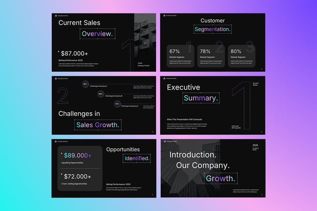 销售增长趋势分析报告PPT模板 - 顶尖PPT