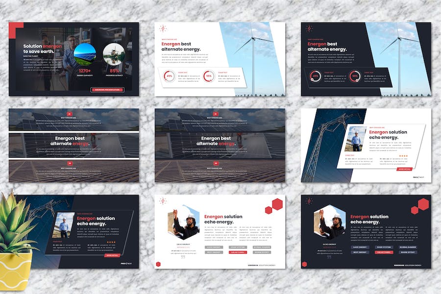 备用电源能源供应管理PPT模板 - 顶尖PPT