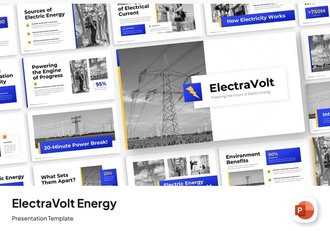 高压电线电压能源回收PPT模板 - 顶尖PPT