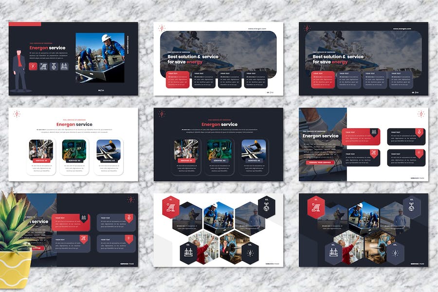 备用电源能源供应管理PPT模板 - 顶尖PPT