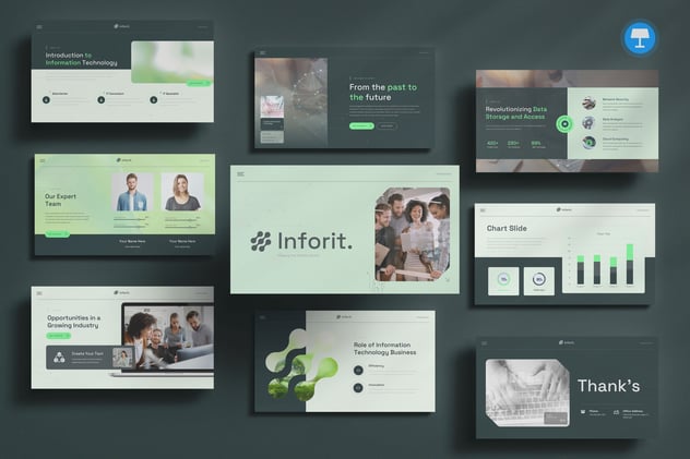 云计算人工智能大数据信息技术keynote模板 - 顶尖PPT