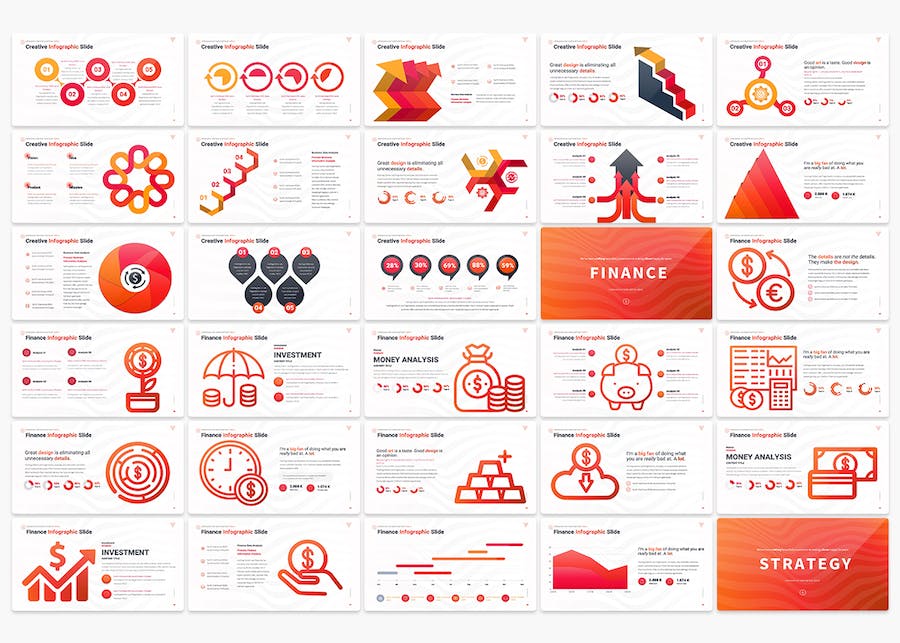 商业数据分析图形图表条形数据分析财务报告图表keynote模板 - 顶尖PPT
