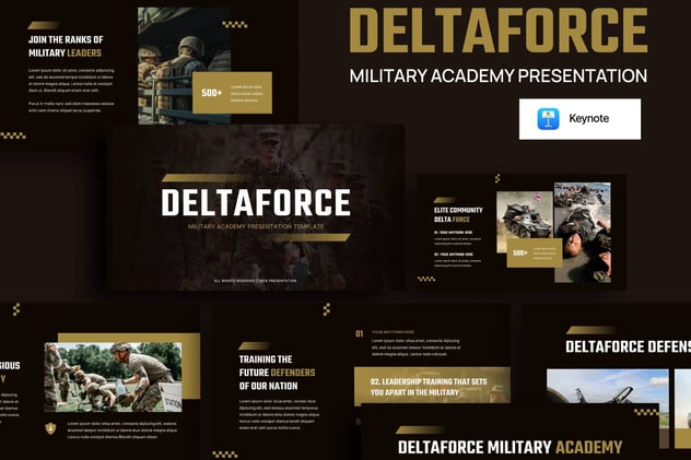 军事学院介绍课程展示keynote模板 - 顶尖PPT