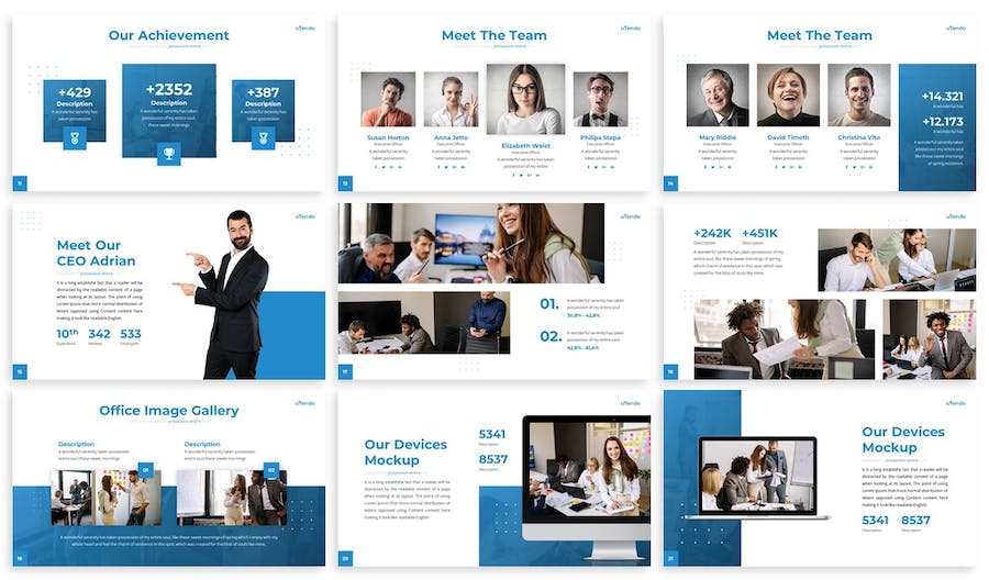 欧美商务团队演讲企业会议通用PPT模板 - 顶尖PPT