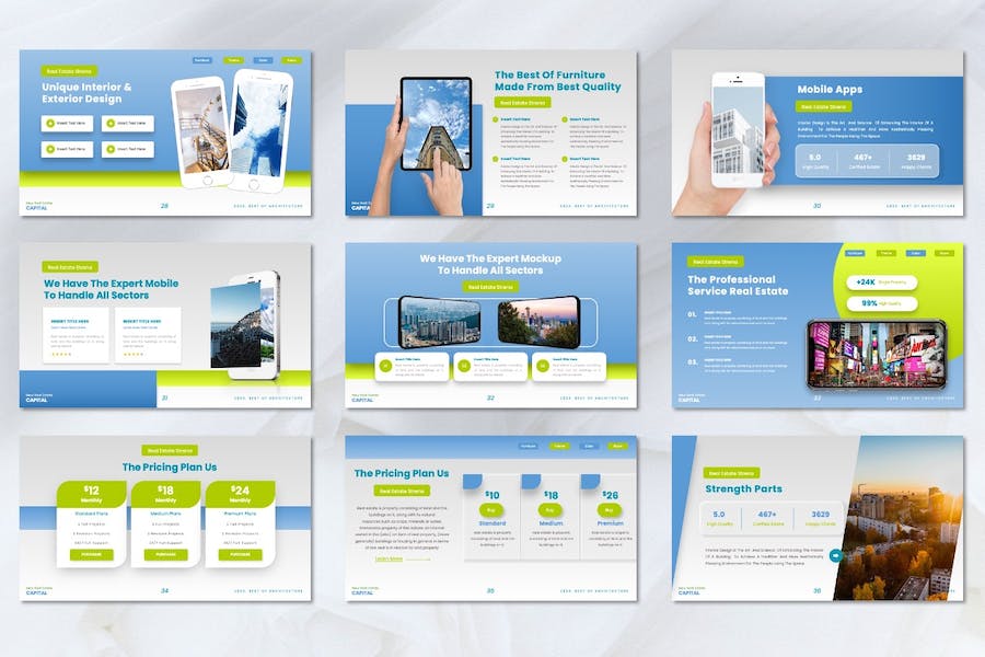 房地产行业数据分析keynote模板 - 顶尖PPT