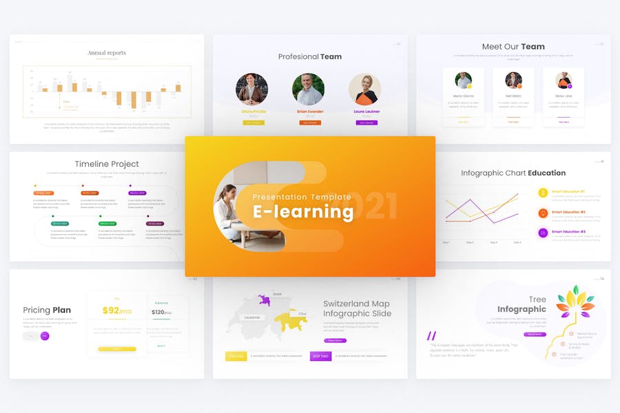电子学习教育PowerPoint模板 - 顶尖PPT