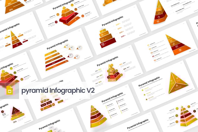 金字塔信息图演示创意展示PPT模板 - 顶尖PPT