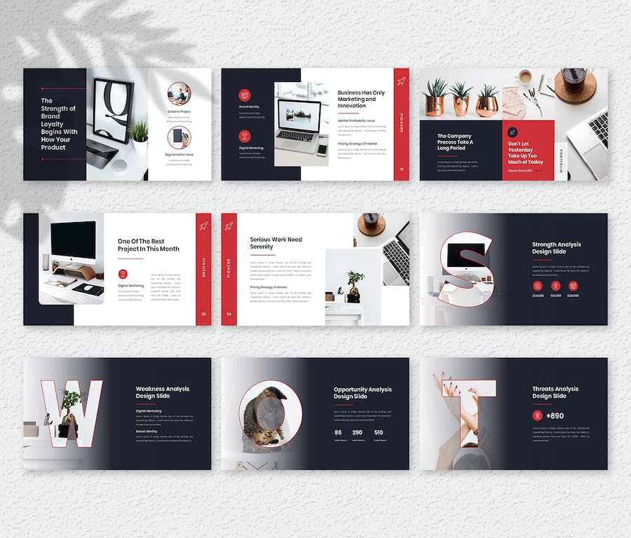 广告行业多用途演示文稿展示PPT模板 - 顶尖PPT