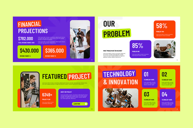 彩色商务多用途PPT模板 - 顶尖PPT