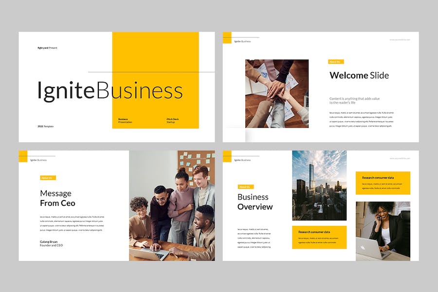 点燃创意商务广告营销推介PPT模板 Retry - 顶尖PPT