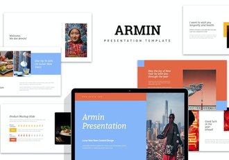 国外扁平化风格农历新年介绍keynote模板 - 顶尖PPT