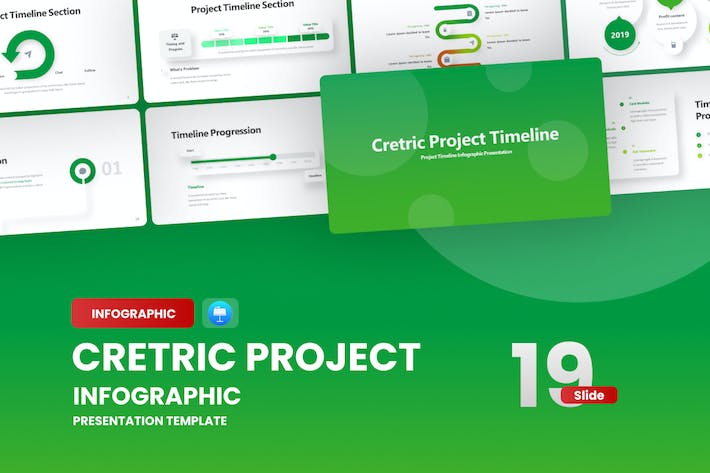 项目时间轴流程图步骤指向图keynote模板 - 顶尖PPT