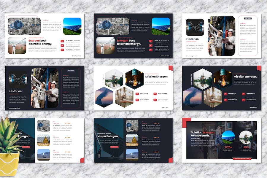 备用电源能源供应管理PPT模板 - 顶尖PPT