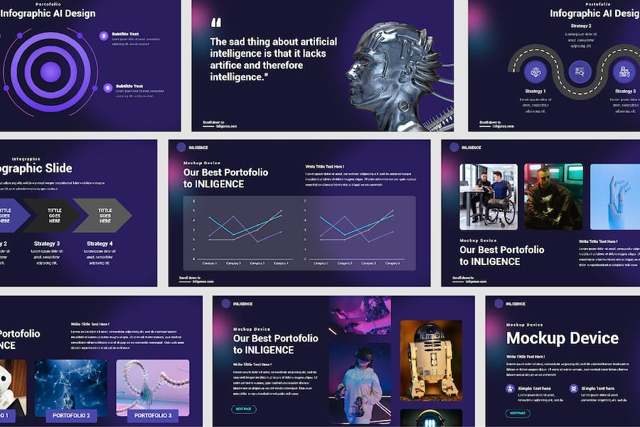 AI PPT人工智能科技大模型对话chatGPT科技PPT模板 - 顶尖PPT