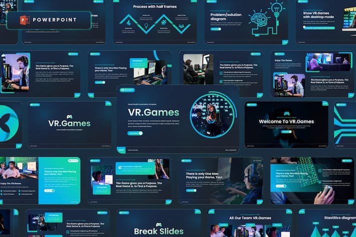 VR游戏虚拟现实应用展示PPT模板 - 顶尖PPT
