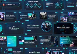 VR游戏虚拟现实应用展示PPT模板 - 顶尖PPT