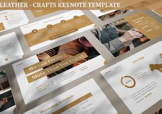 皮革工艺品keynote模板 - 顶尖PPT