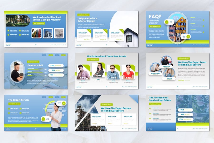 房地产行业数据分析keynote模板 - 顶尖PPT