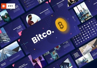 加密货币比特币PPT模板 - 顶尖PPT