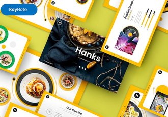 美食餐饮连锁店品牌推广Keynote模板 - 顶尖PPT