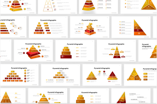 金字塔信息图演示创意展示PPT模板 - 顶尖PPT