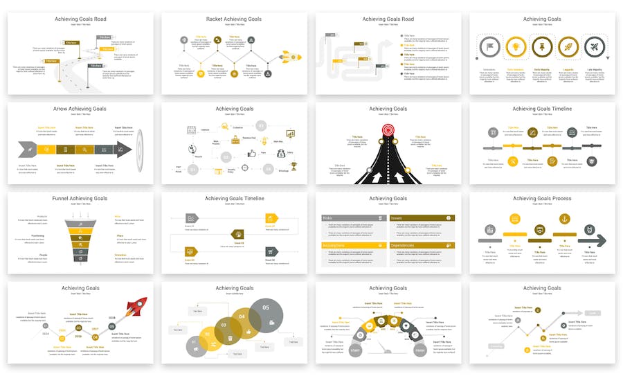 简洁目标制定与实现规划图形PPT模板 - 顶尖PPT