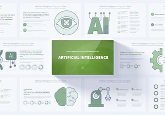 人工智能大脑大模型AI PPT模板 - 顶尖PPT