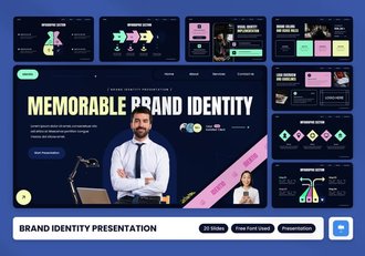 企业品牌标识视觉形象传递展示keynote模板 - 顶尖PPT