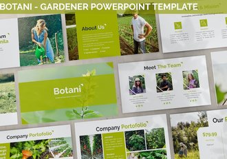 园艺植物园景观设计服务介绍PPT模板 - 顶尖PPT
