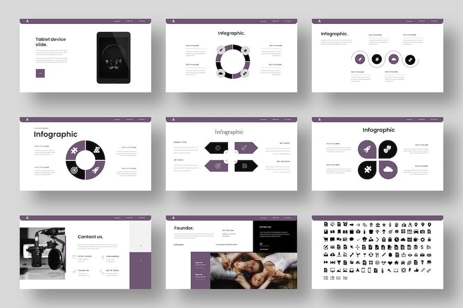 商务商业摄影展示业务合作团队展示PPT模板 - 顶尖PPT