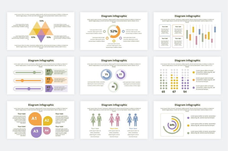 对比分析图形图表PPT模板 - 顶尖PPT