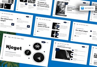 高级舞蹈工作室宣传Keynote主题模板 - 顶尖PPT