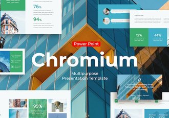 高科技感铬色系商务演示PPT模板 - 顶尖PPT