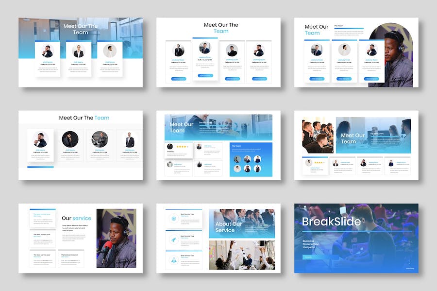 蓝色商务会议合作keynote模板 - 顶尖PPT