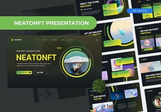 NFT数字藏品区块链展示Keynote模板 - 顶尖PPT
