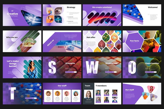 创意互动信息图表PPT模板 - 顶尖PPT