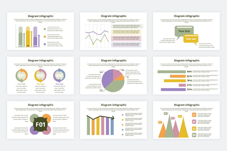 对比分析图形图表PPT模板 - 顶尖PPT