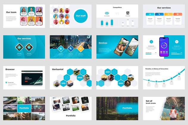 企业互动信息图表PPT模板 - 顶尖PPT