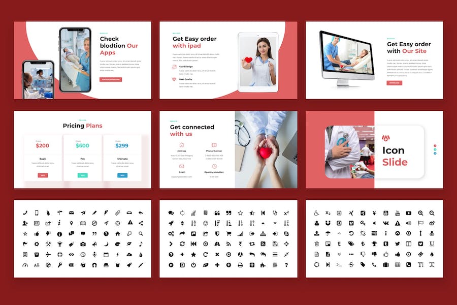 爱心献血主题keynote模板 - 顶尖PPT