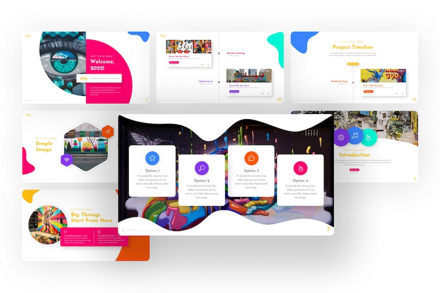 创意彩色艺术风格通用PPT模板 - 顶尖PPT