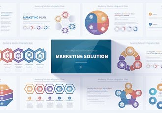营销解决方案聚合图形PPT模板 - 顶尖PPT